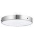 16"w Crystal Moon 1-Light LED Flush Mount Chrome Finish with Clear Cubic Zirconia Glass Shade