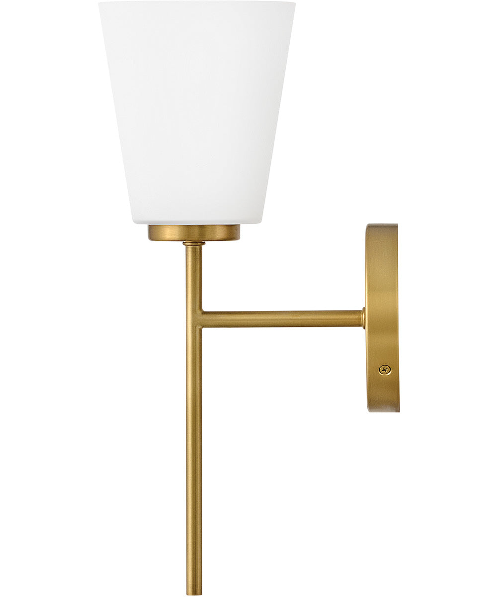 Bri 1-Light Medium Single Light Vanity in Lacquered Brass