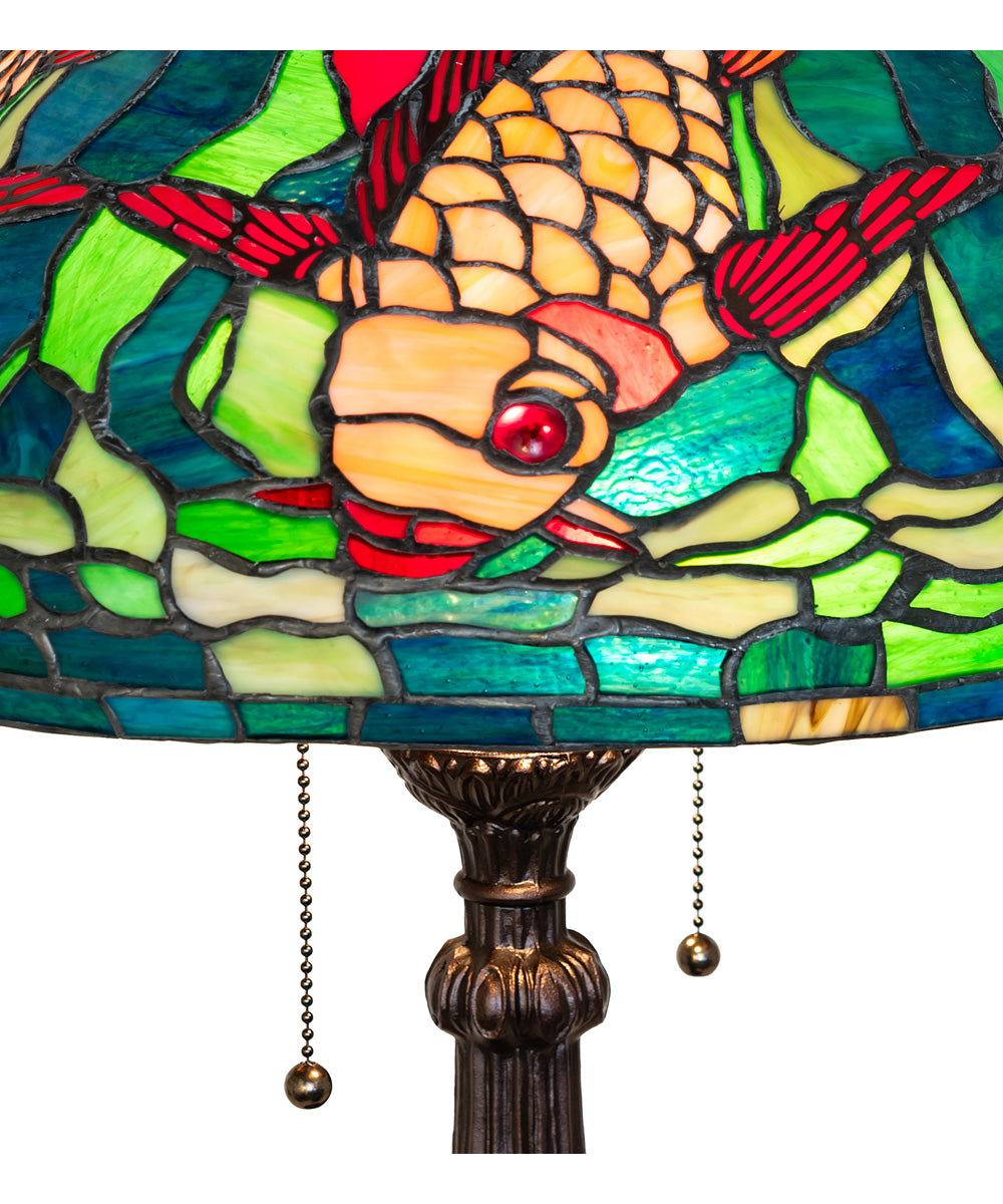 28" High Tiffany Koi Table Lamp