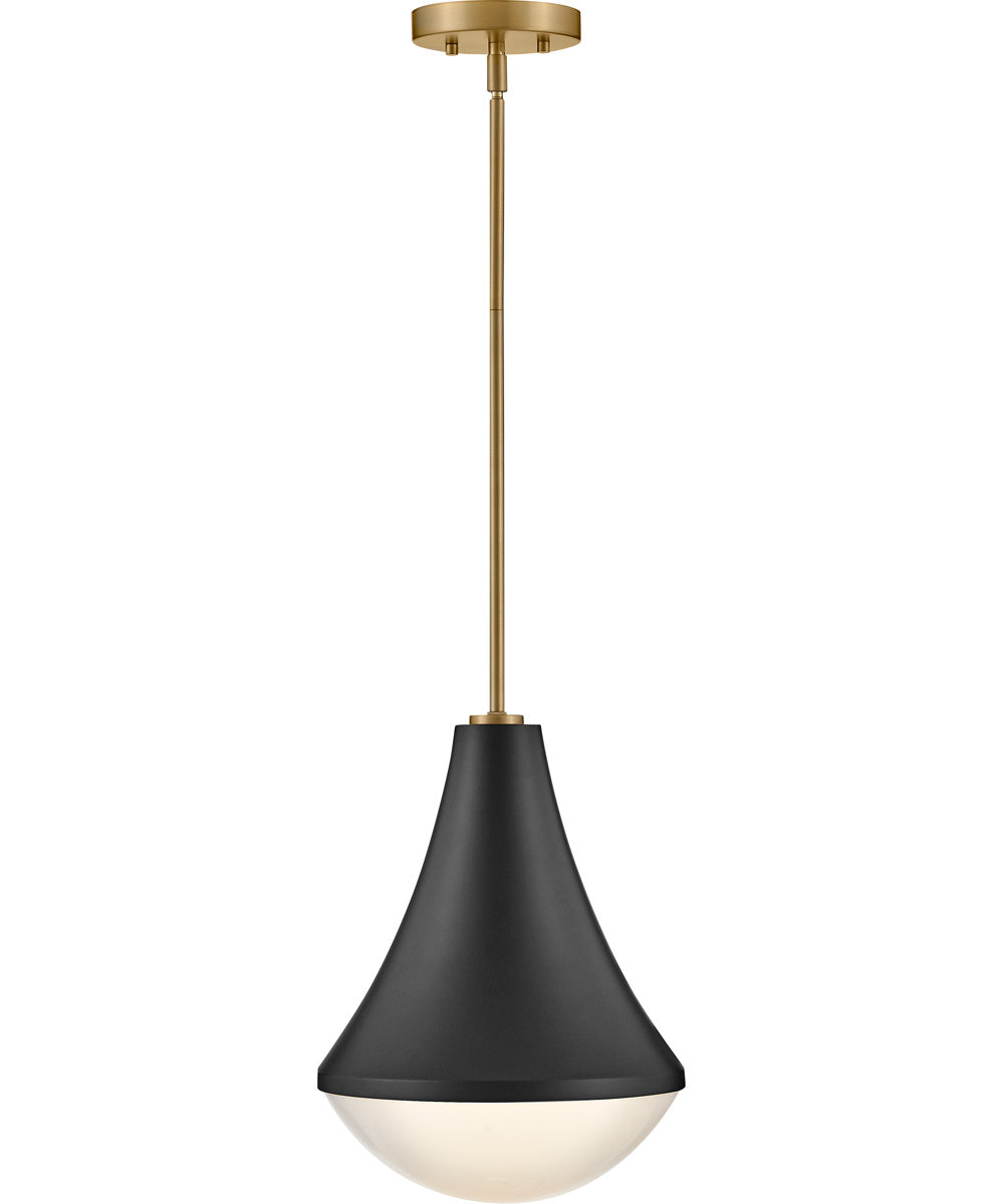 Haddie 1-Light Small Pendant in Black