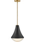 Haddie 1-Light Small Pendant in Black