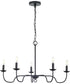 Canebrake 5-Light Chandelier Light Matte Black