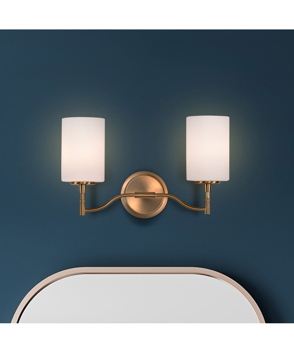 Liam 2-Light Vanity & Wall Burnished Brass
