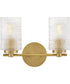 Mabel 2-Light Small Two Light Vanity in Lacquered Brass