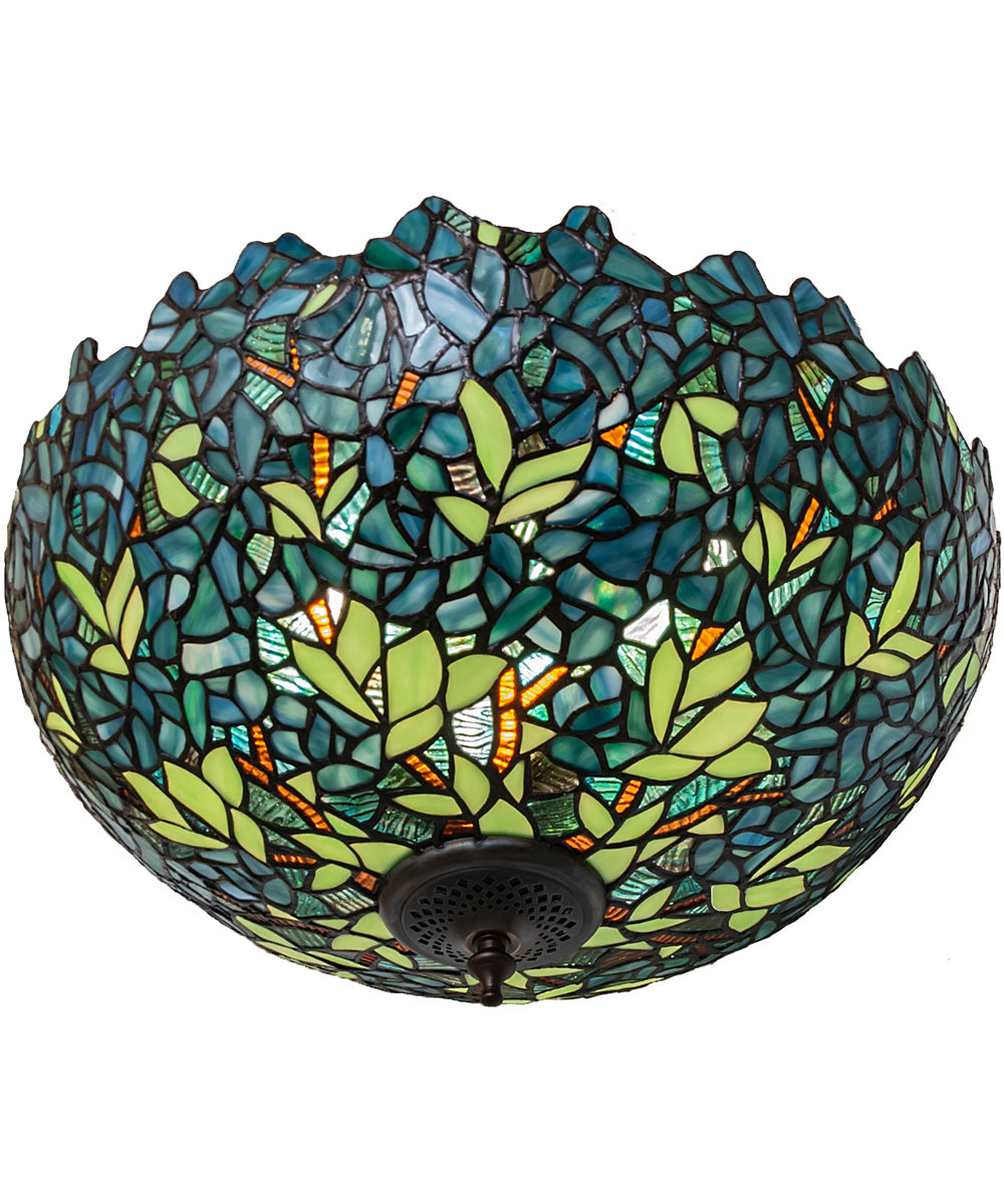 18" Wide Nightfall Wisteria Flushmount