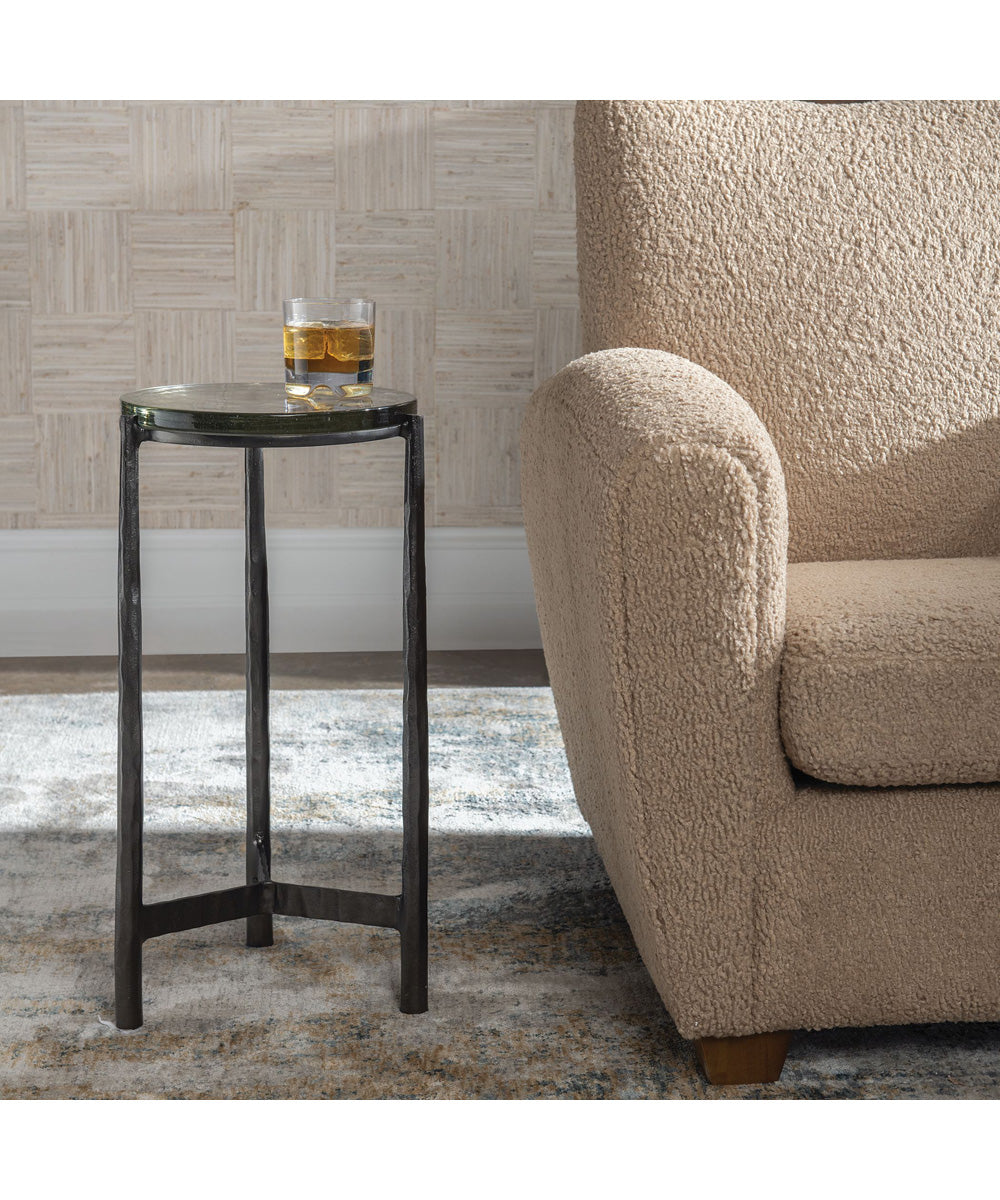 Eternity Iron & Glass Accent Table