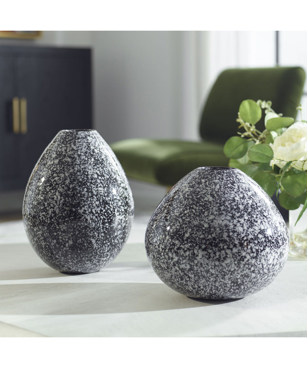 Cosmic Black & White Vases, Set of 2