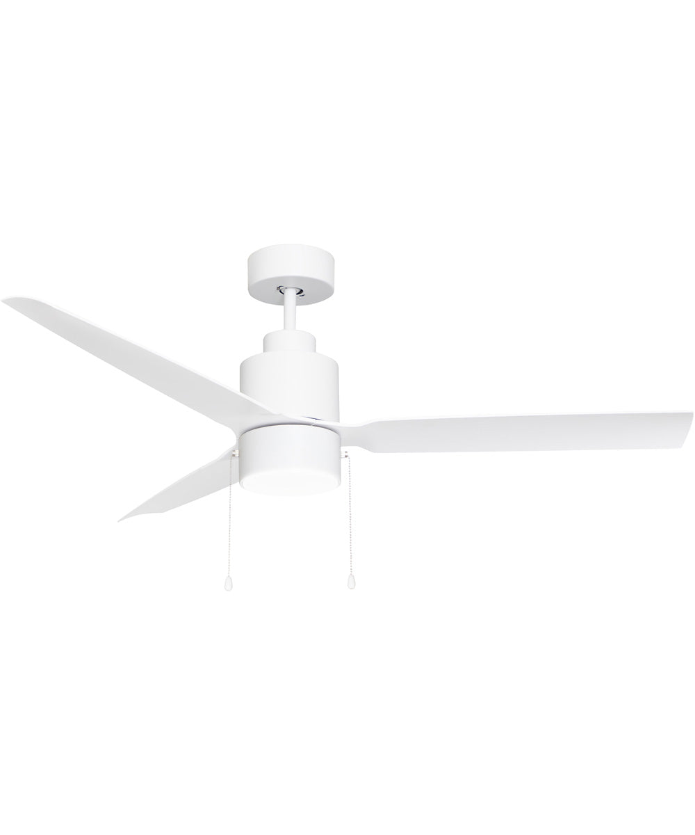 Falcon Pull Chain 52 inch In/Outdoor Fan w LED Light Matte White
