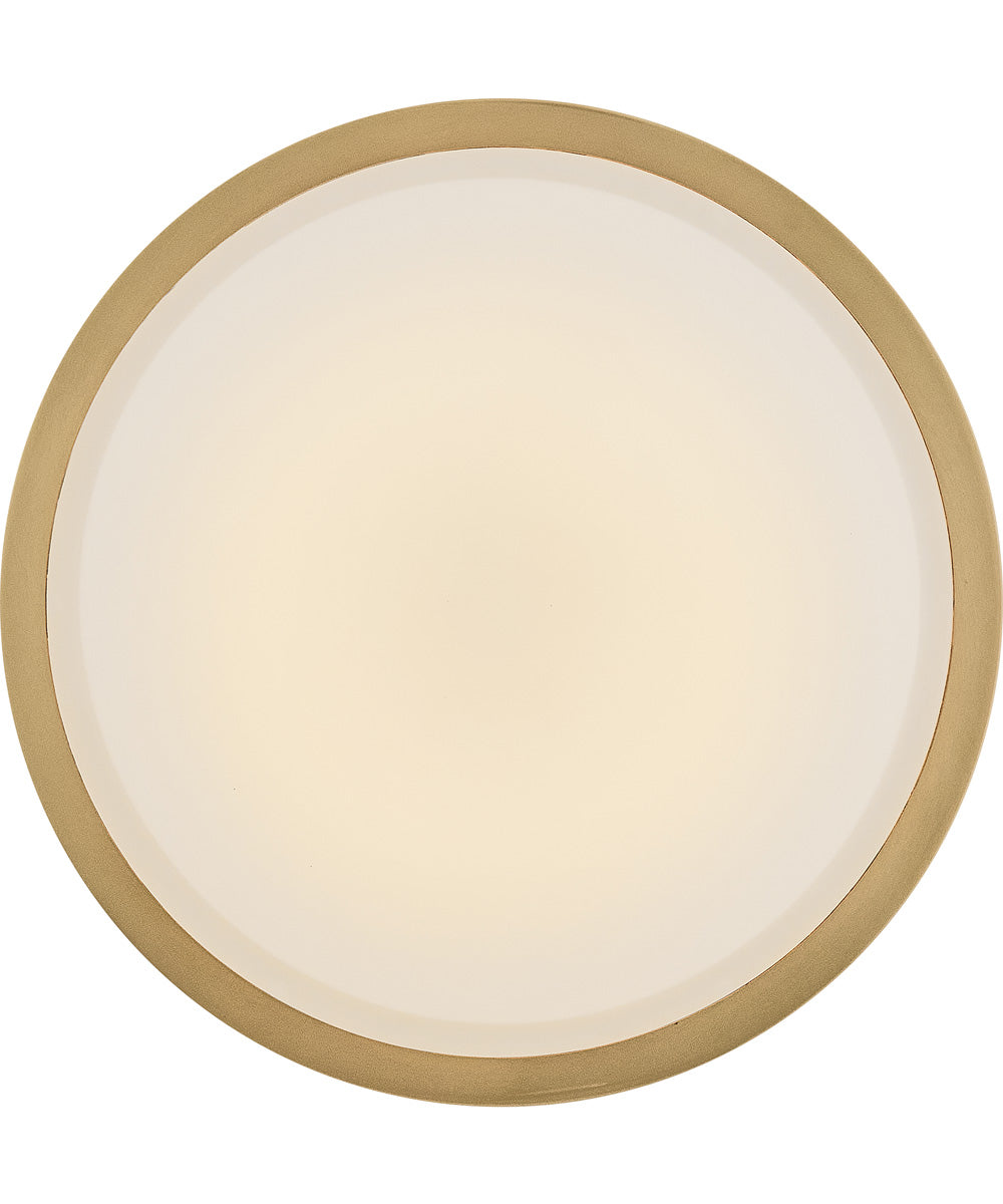Lyla 1-Light Medium Semi-Flush Mount in Lacquered Brass