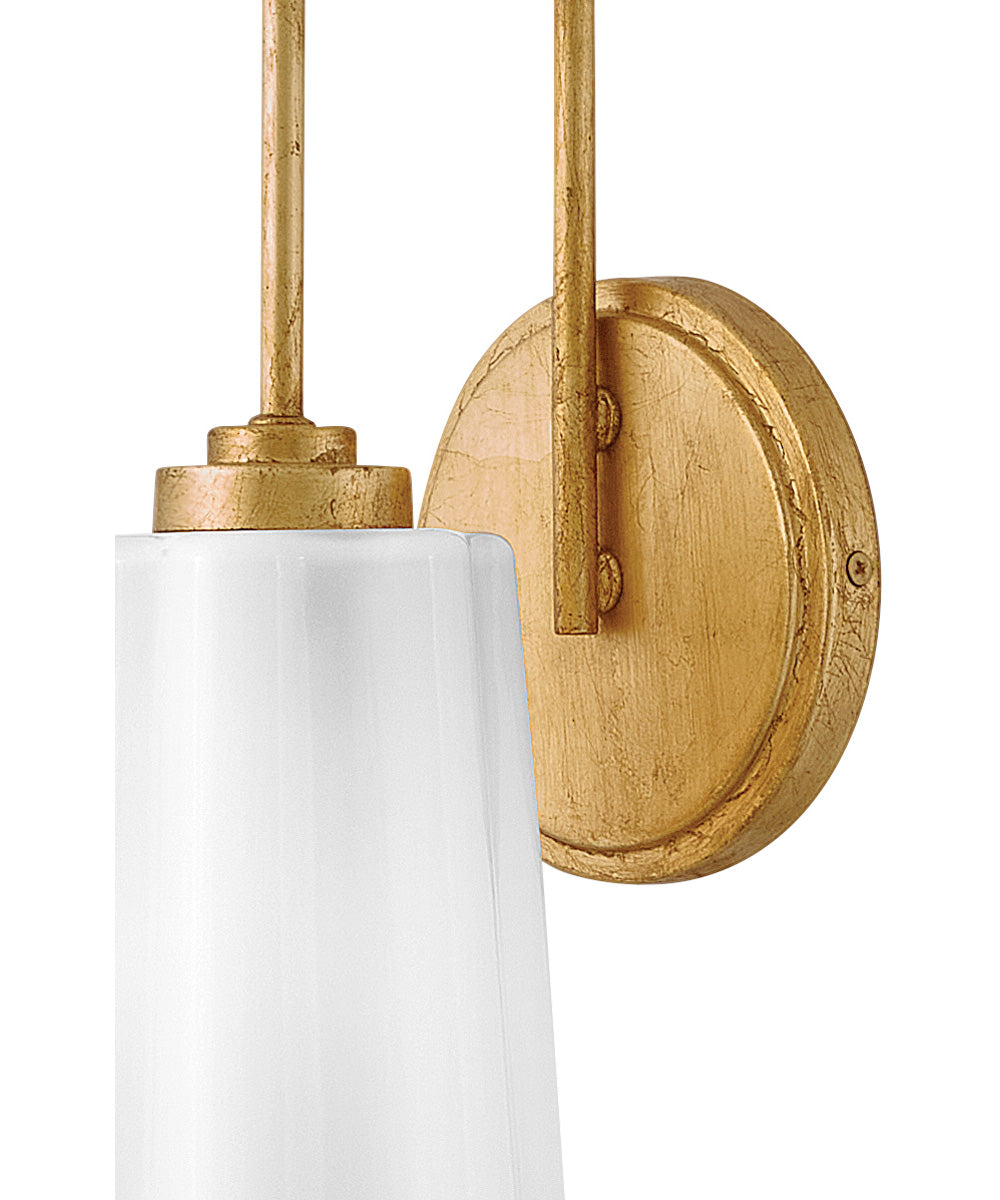 Honey 1-Light Medium Single Light Vanity in Distressed Brass