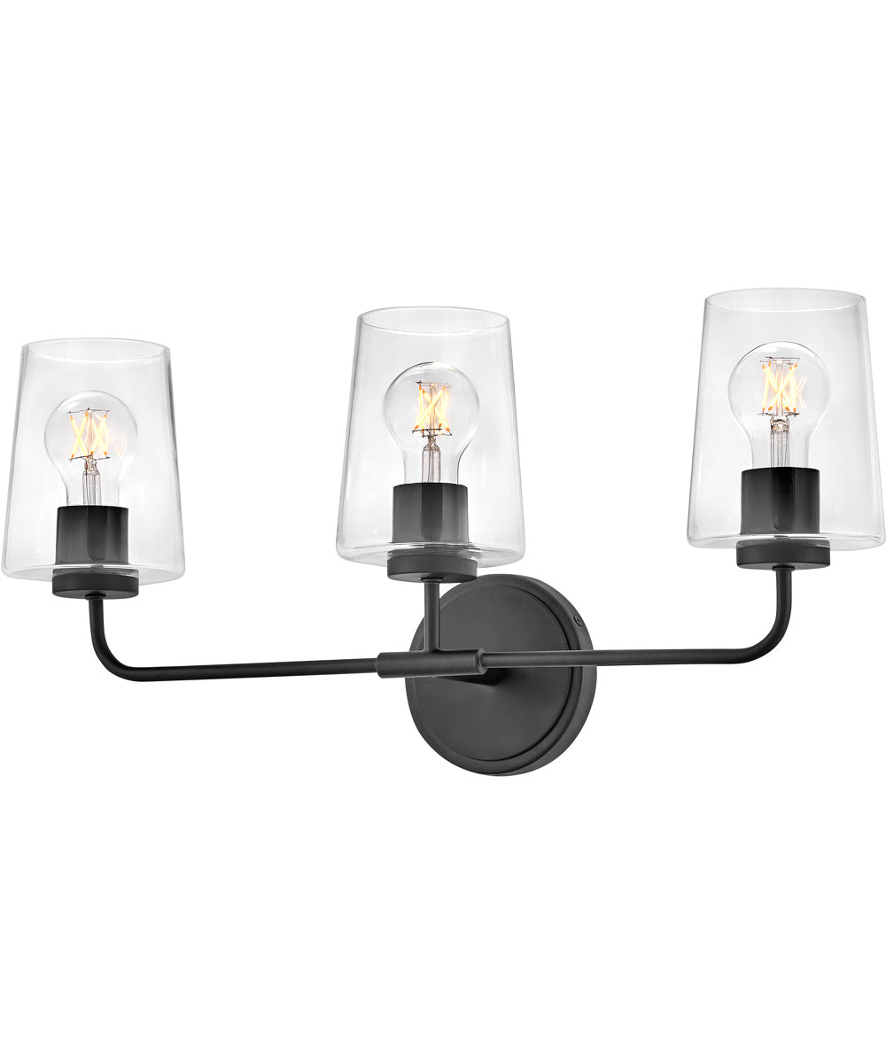 Kline 3-Light Medium Three Light Vanity in Black