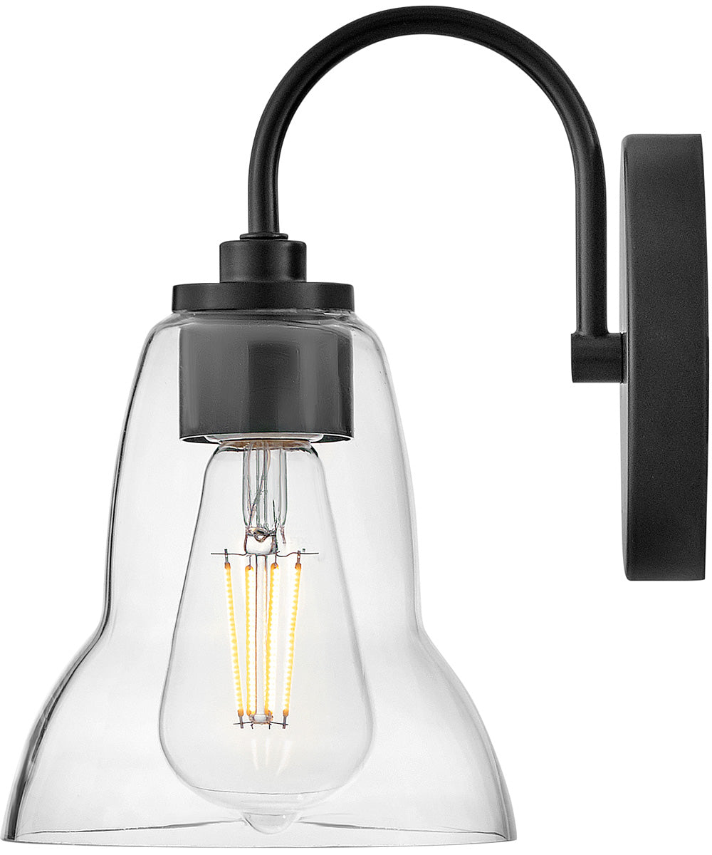 Vera 1-Light Small Single Light Vanity in Black