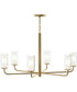 Mack 6-Light Chandelier with Layered Glass Shades Brushed Gold
