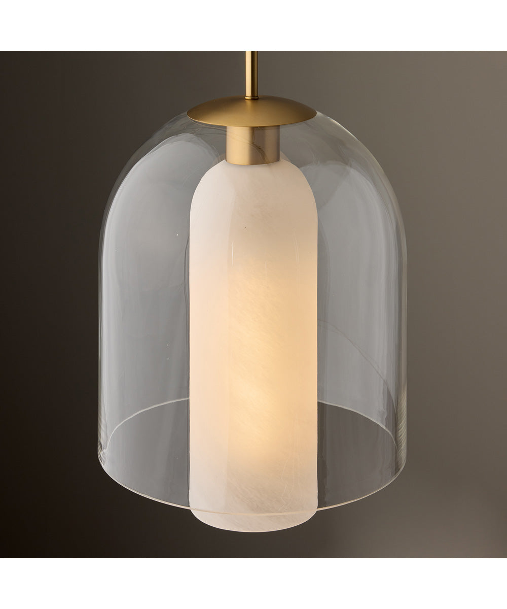 Liz 1-Light Pendant Aged Brass
