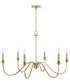 Weston 6-Light Chandelier Matte Brass