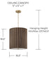 Cody 3-Light Pendant Matte Brass