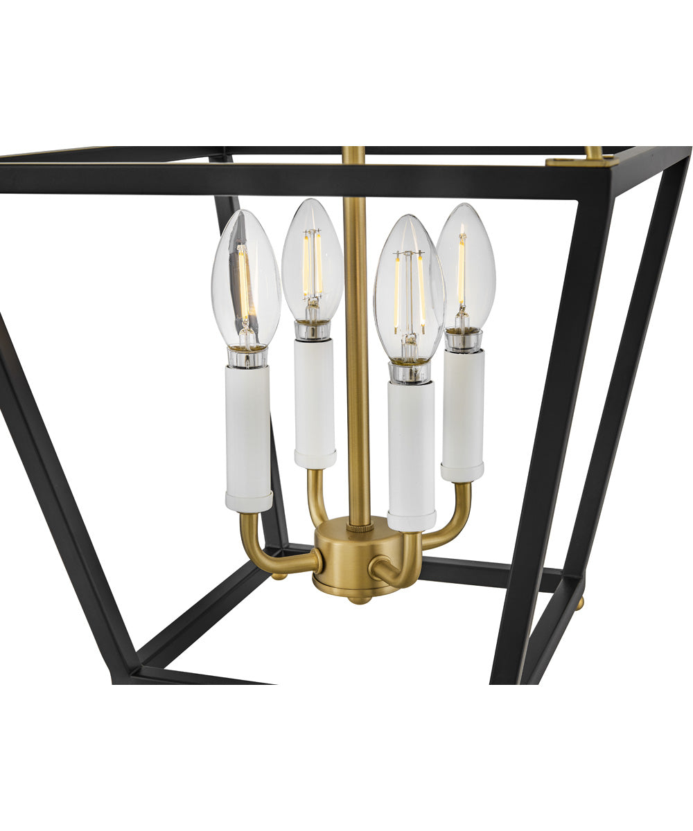 Tate 4-Light Medium Pendant in Black
