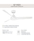 Rizo 52-in. 3-Blade Modern Ceiling Fan Matte White