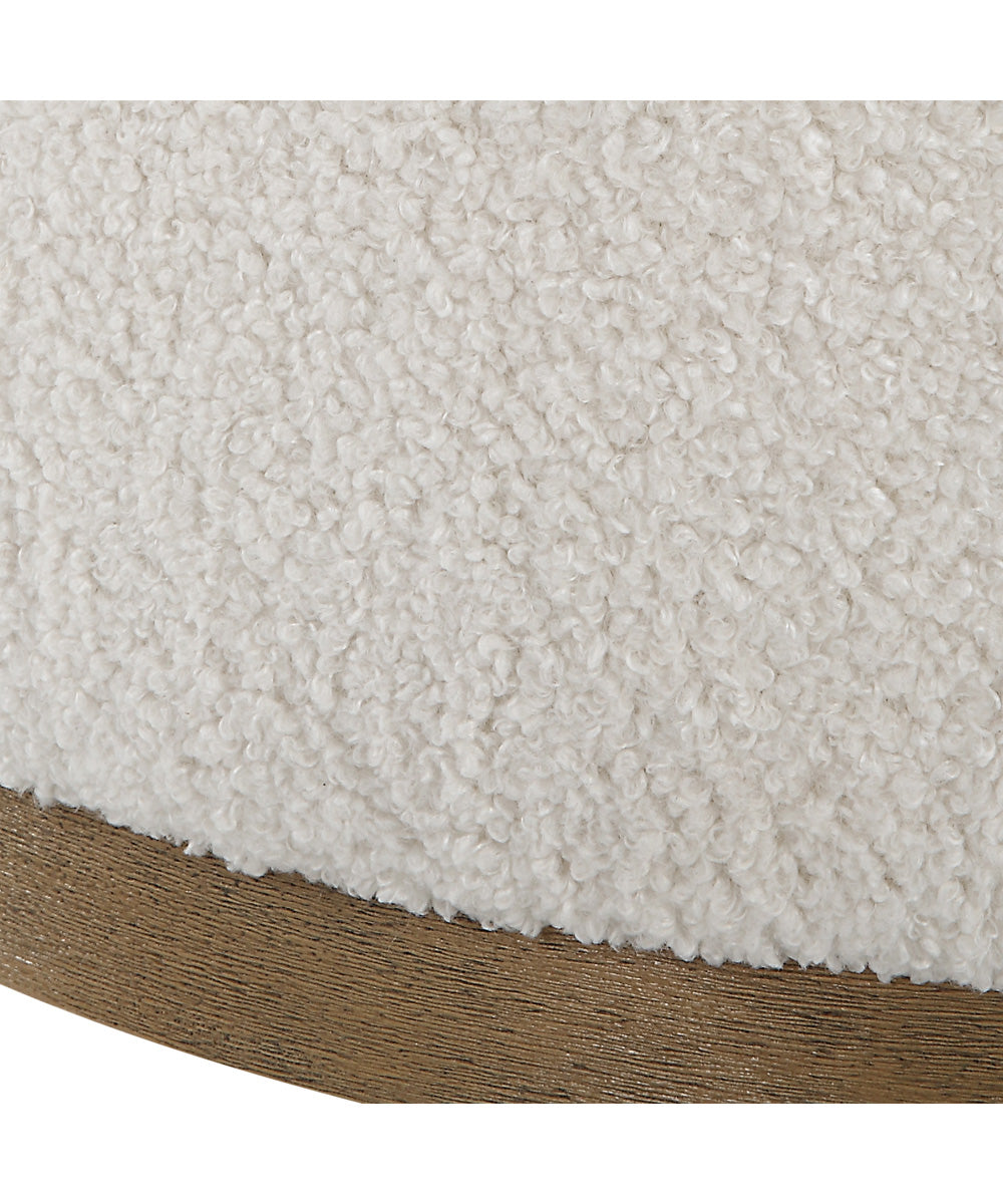 Swirl Swivel Sheepskin Ottoman