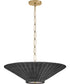 Delia 4-Light Small Convertible Chandelier in Lacquered Brass