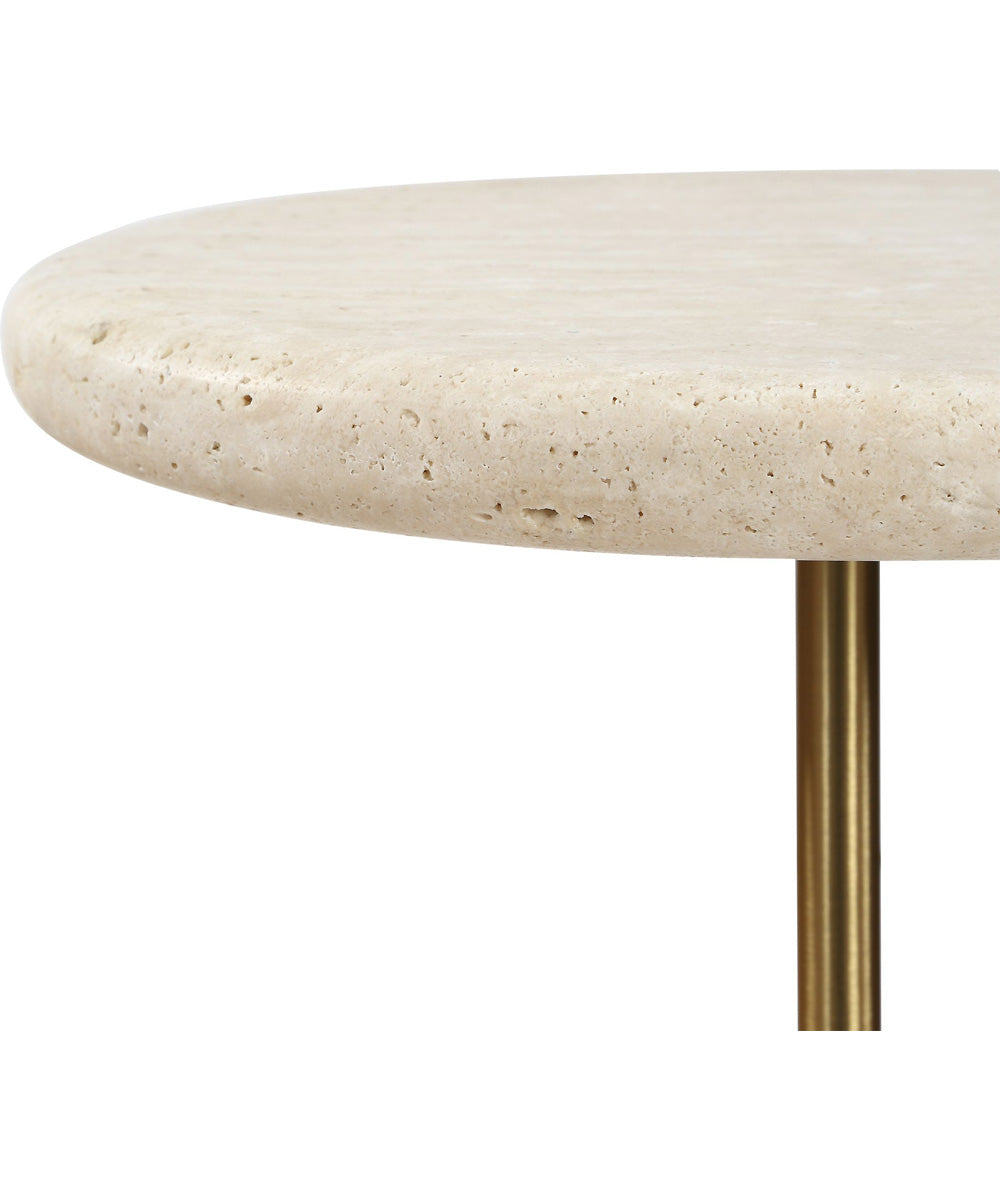 Adames Travertine Drink Table
