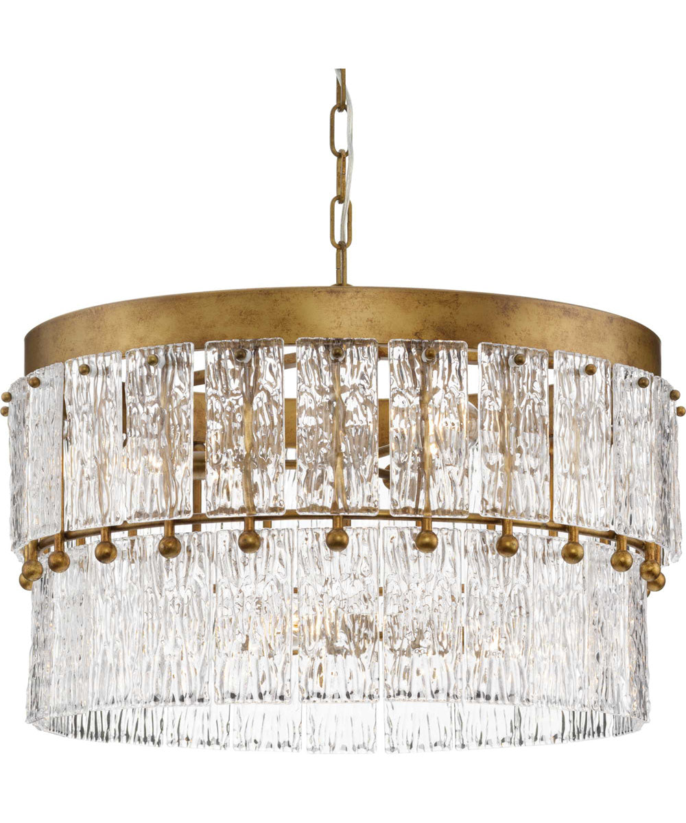 Chevall 6-Light Modern Organic Chandelier Gold Ombre