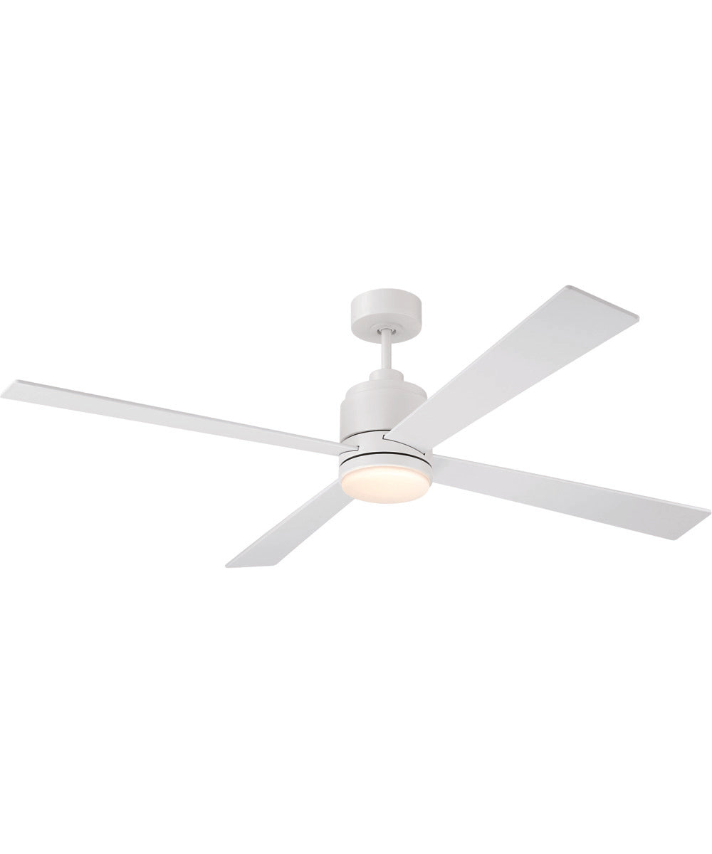 McCoy 60" 4-blade ceiling fan with 2-wire HW wall control 1-Light Fan White