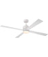 McCoy 60" 4-blade ceiling fan with 2-wire HW wall control 1-Light Fan White