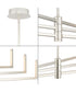 Pivot LED 6-Light Chandelier with Downlight Burnished Nickel