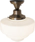 13.5" Wide Revival Schoolhouse Tiered Globe Flushmount
