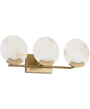 Oriya 3-Light Vanity Aged Brass