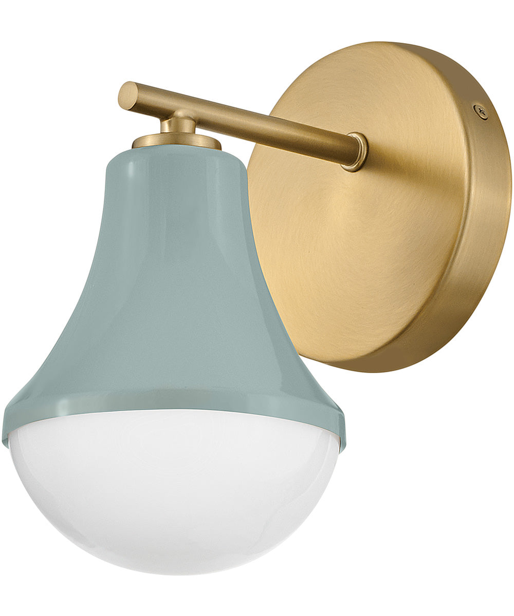 Haddie 1-Light Small Single Light Vanity in Seafoam
