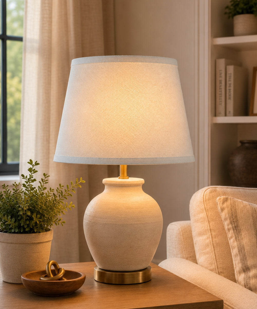 Hardback Premiere Shallow Drum Lamp Shade 10x12x8 Light Oatmeal