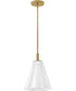 Honey 1-Light Small Pendant in Lacquered Brass