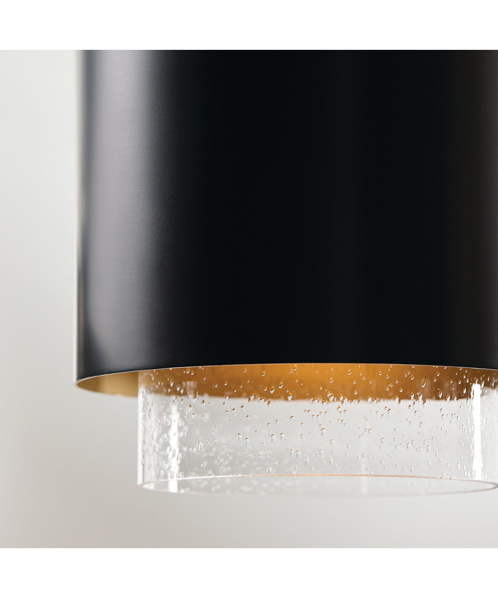 Weller 1-Light Pendant Matte Brass and Black