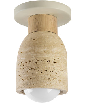Pompeii 1-Light Flush Mount Travertine / Oyster