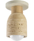 Pompeii 1-Light Flush Mount Travertine / Oyster
