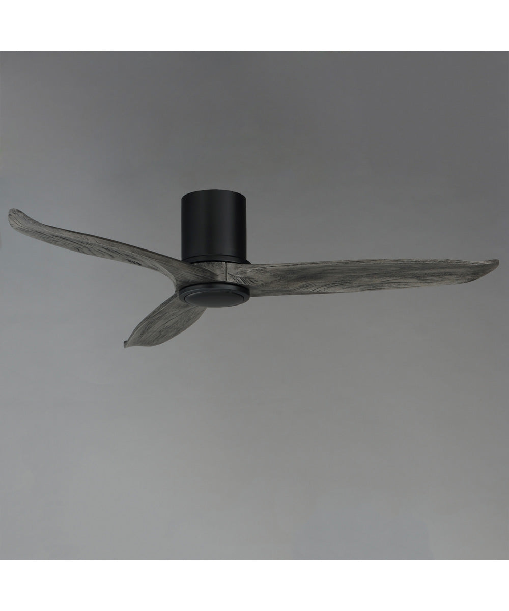 Woodwind 52 inch Solid Wood Blade Hugger Fan w LED Black