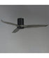 Woodwind 52 inch Solid Wood Blade Hugger Fan w LED Black