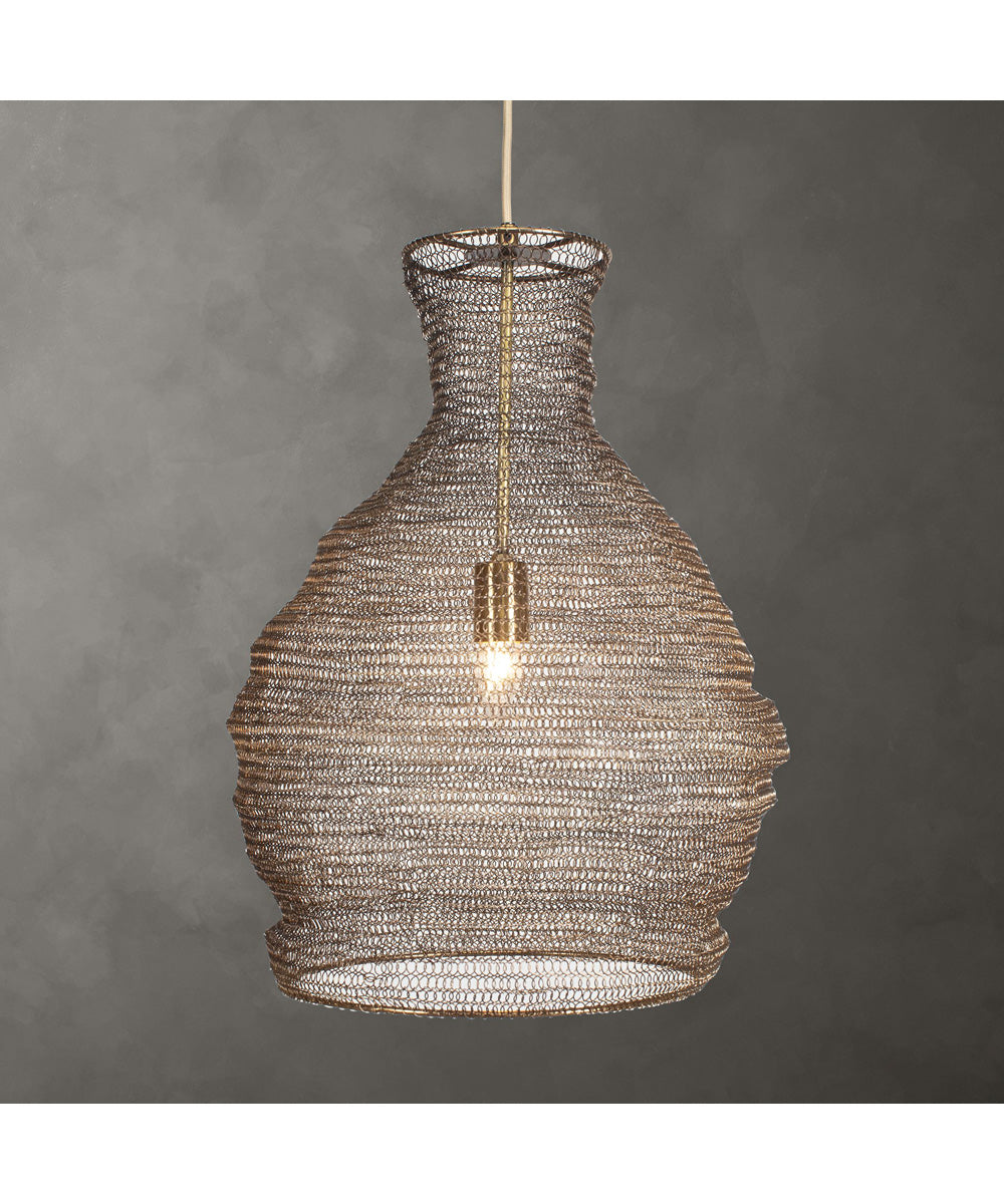 Murmur Woven Brass 1 Light Pendant