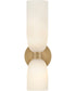Tallulah 2-Light Medium Two Light Sconce in Lacquered Brass