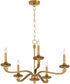 Chantelle 5-light Chandelier Brushed Brass