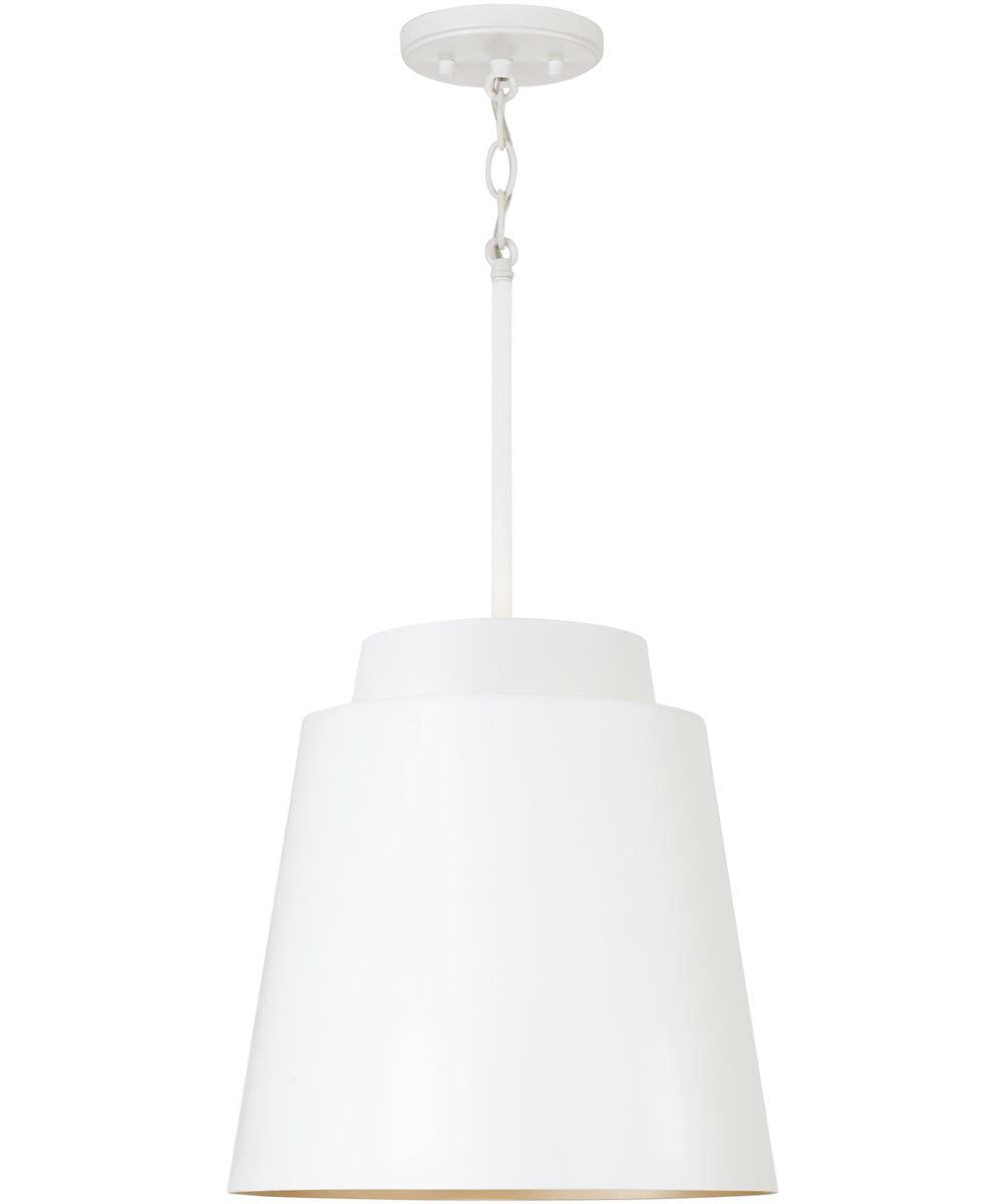 Pratt 1-Light Pendant Matte White