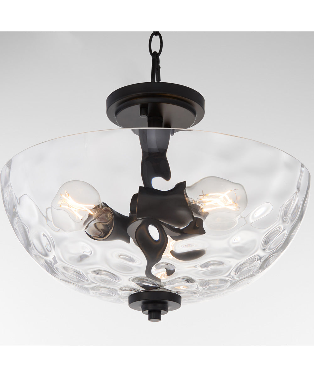 Adams 3-light Dual Mount Light Fixture Matte Black