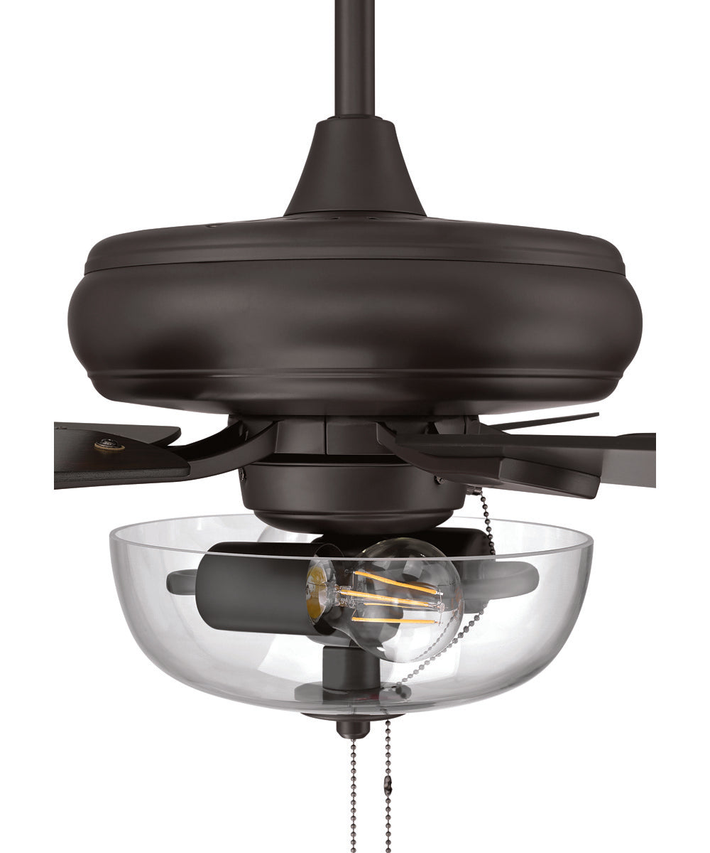 EOS 2 Light Clear Bowl 52" Ceiling Fan 2-Light Fan Classic Bronze