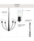Jheni 4-Light Chandelier with Clear Glass Shades Matte Black