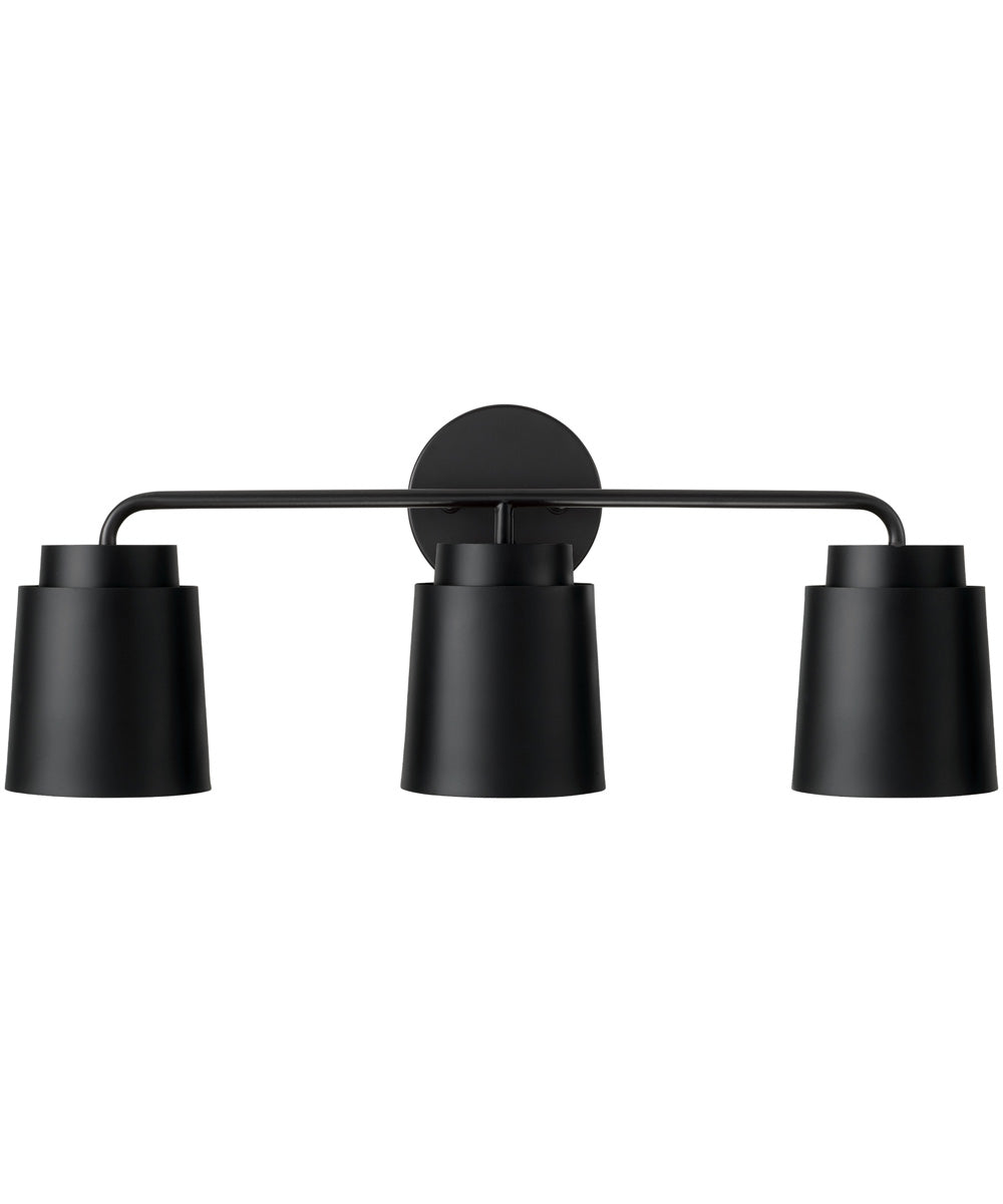 Pratt 3-Light Vanity Matte Black