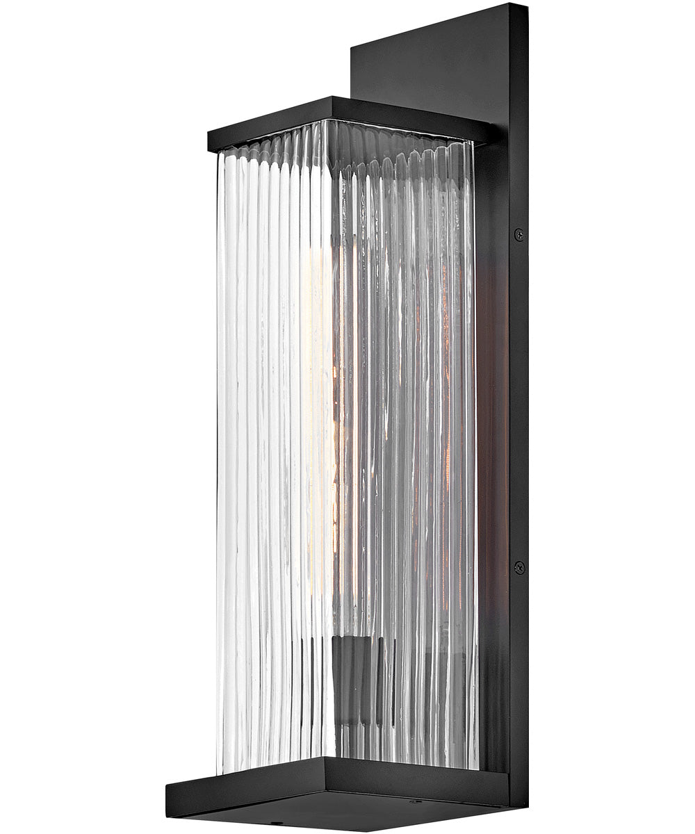 Torrent 1-Light Medium Wall Mount Lantern in Black