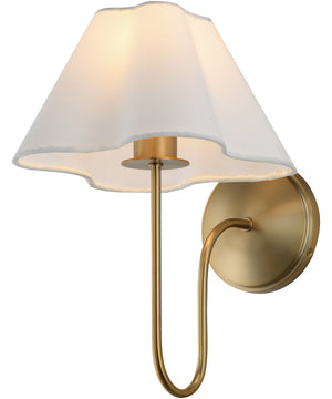 Saxon 1-Light Wall Sconce Natural Aged Brass