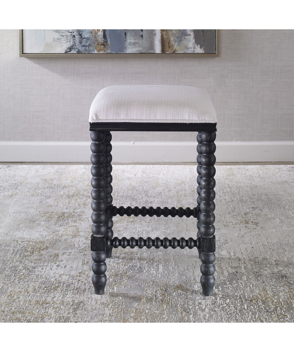 Pryce Black Backless Counter Stool